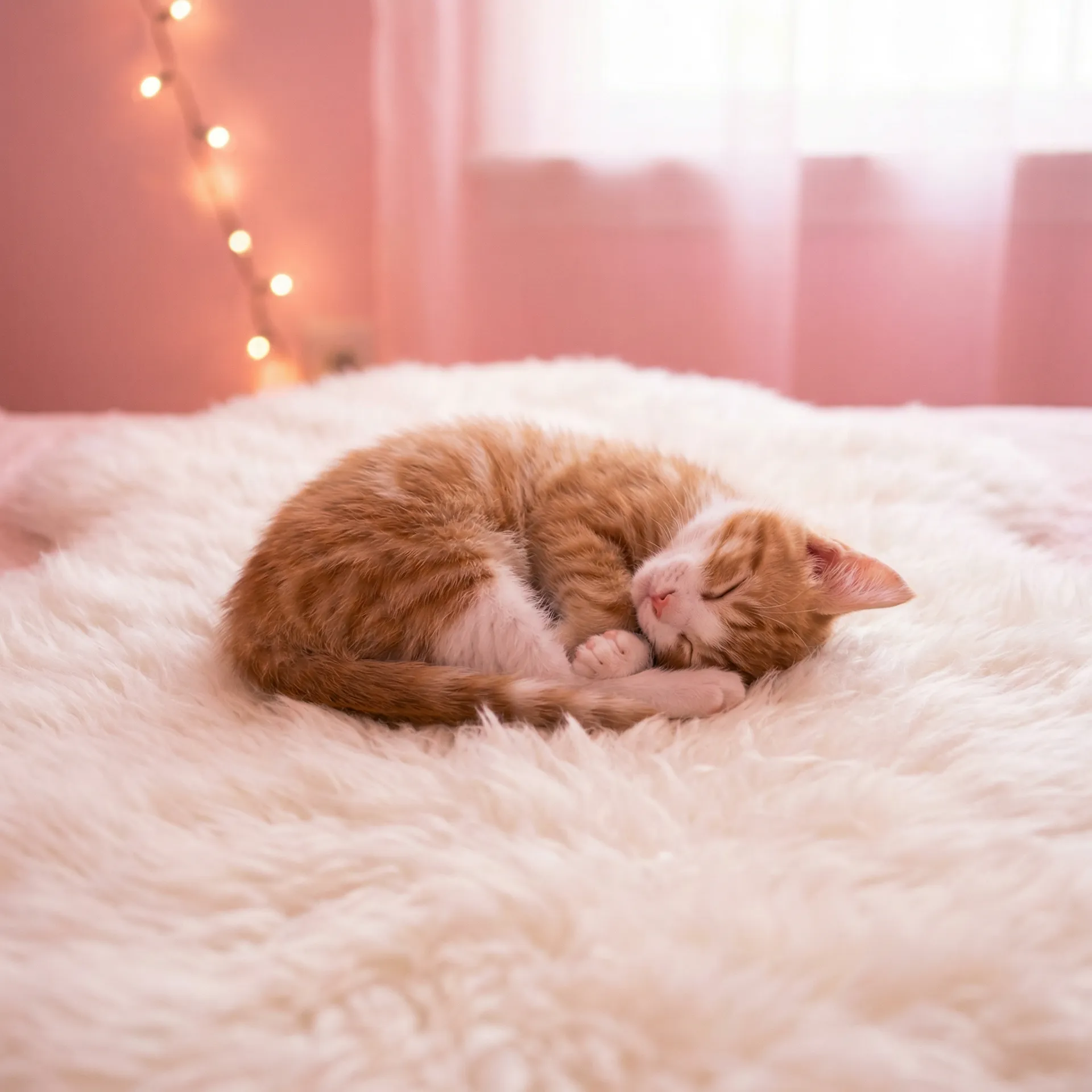 小猫蜷成一团入睡 - 香蒸焦蕉伊在线